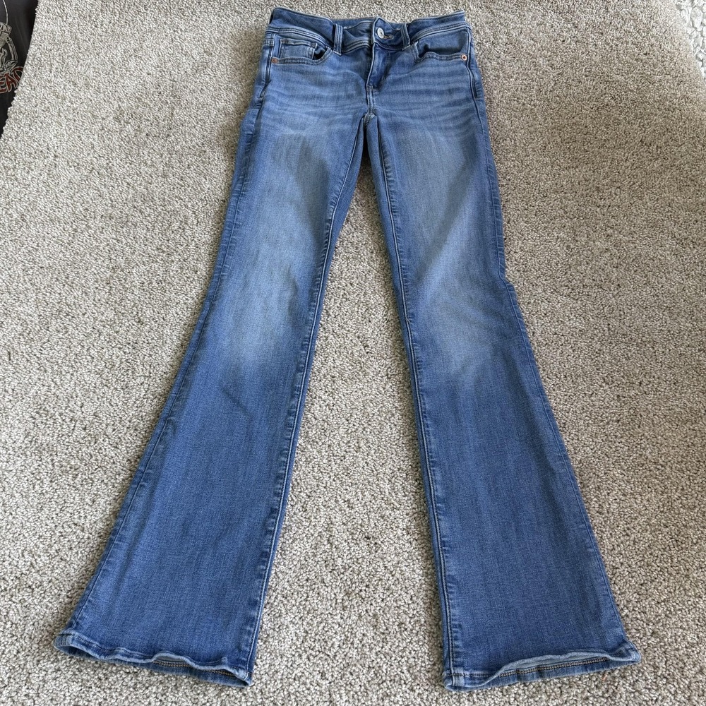 American Eagle Bootcut Jeans Womens 00 Med Wash Blue Next Level Stretch Denim